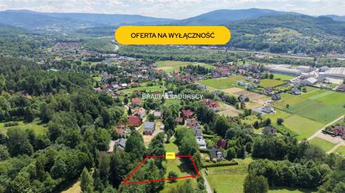 Pcim - Przepiękna widokowa działka budowlana 14 ar