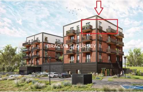 3 pok 65m2 ostatnie piętro 2 balkony winda