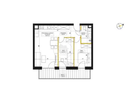 Duży balkon 11m2 Funkcjonalny układ Maślice