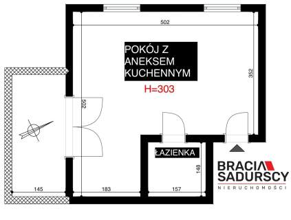 Przytulna kawalerka 21,5 m z balkonem