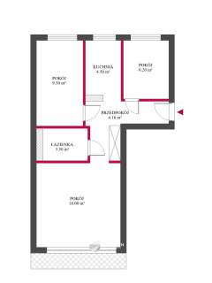 3 pokoje Balkon Duży potencjał aranżacyjny