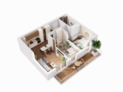 Duży balkon 11m2 Funkcjonalny układ Maślice
