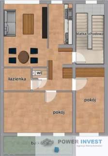 Jasne 3-pokojowe mieszkanie z balkonem na Piastów