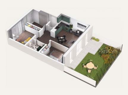 Apartament z ogródkiem 62,66 m2 ul. Sandomierska