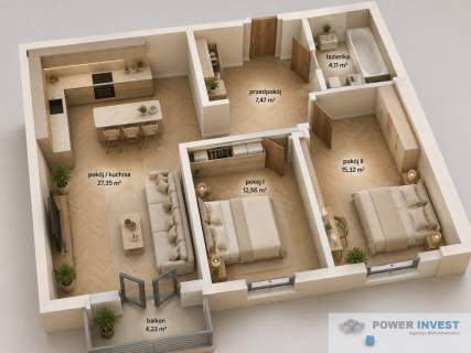 Balkon Salon od południa 0 prowizji