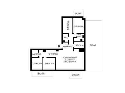 Trójstronne Sufit 2,8 Taras 56m 2 msc w hali