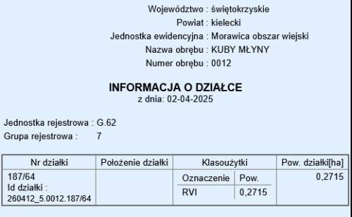 Działka w lesie.