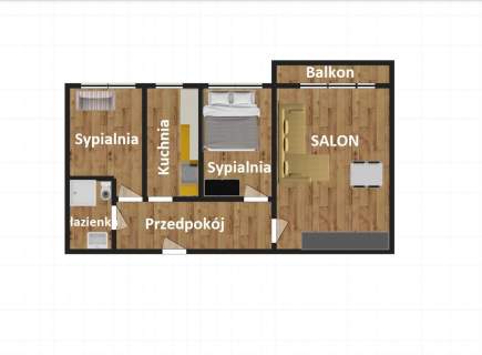 Do wynajęcia 3 pokojowe, z balkonem, Hutnik Głogów