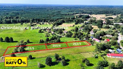 Działki budowlane rata tylko 735 zł. Mieszałki.
