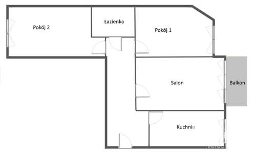 Pomorzany, 3 pokoje 68,3m2, balkon, 1 piętro