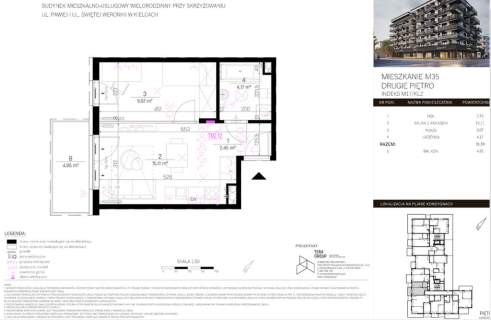 NOWE MIESZKANIE 2 POKOJOWE 31,70 m2
