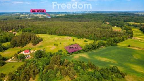 Malownicza działka 3026 m las i jezioro