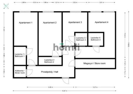 4 apartamenty Kraków Rynek Pasywny ROI 9% FV