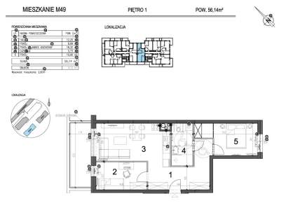 Nowe 3 pokoje 56,14 m2 Al. Solidarności