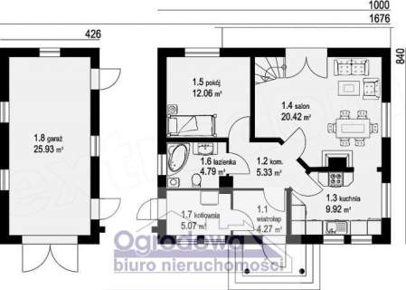 Budowlana 1350 m2, z rozpoczętą budową.