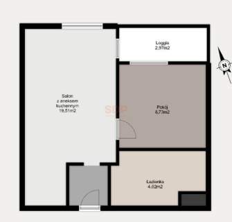 Centrum Miasta/2 pokoje/loggia/kompaktowe mieszkanie