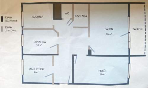 4 pokoje 64 m , Mokotow, loggia, piwnica 8 m