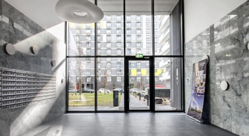 Studio Premium Bliska Wola Tower Widok na Warszawę