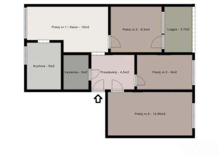 4 POKOJE 59M LOGGIA DWUSTRONNE BLISKO CENTRUM