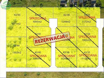 Działka budowlana 1244m Rusinowo media I kompleks