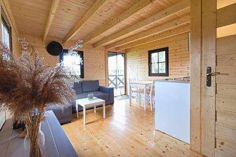 Dwa domki nad jeziorem, sauna, bania, basen, staw