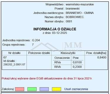 Duża działka rolna z potencjałem bud. 8400m