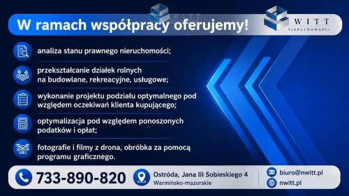 Ostatnia działka w centrum wsi Szyldak.