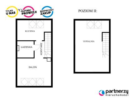 Bezczynszowe 2 poziomy z miejscem postojowym