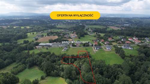 Działka budowlano-leśna. Siepraw.