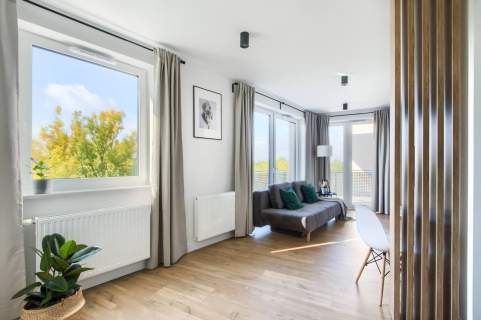 Przestronne studio 35,5 m z tarasem Służewiec, Warszawa