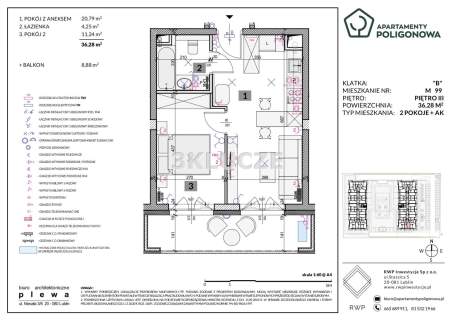 Apartamenty Poligonowa 2 pokoje z dużym balkonem