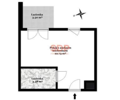 Apartament typu studio z balkonem na Starym Mieście