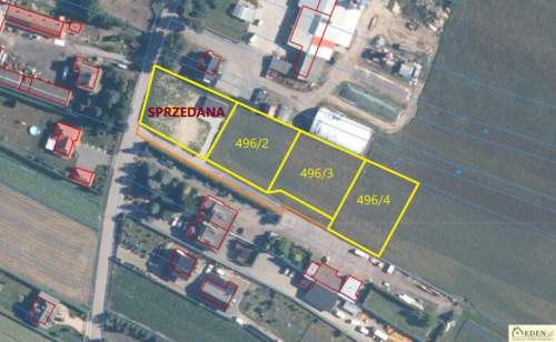 Sprzedam 3 działki budowlane w Jeziorach k. Łukowa