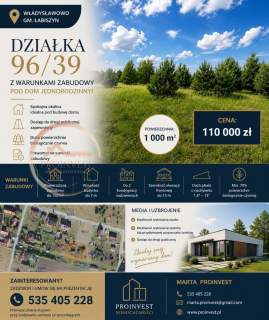spokojna okolica,Władysławowo, WZ 1000m2,