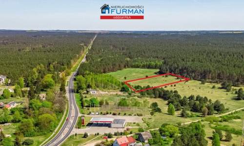 Działka komercyjna usługowa, blisko las