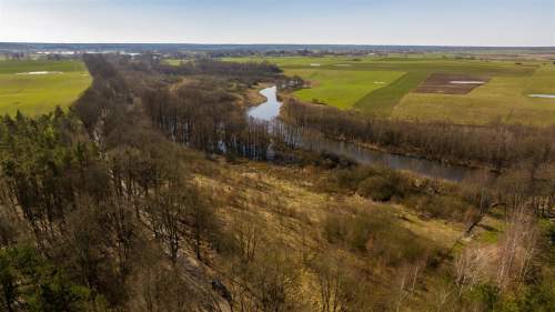 Działka rolna z linią brzegową kanału Dobrzyckiego