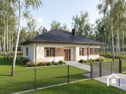 Parterowy dom z projektem Kwadra Błędowo, gm. Pomiechówek