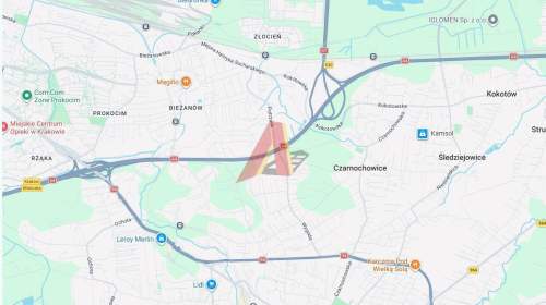 Osiedle budynków w pobliżu Krakowa