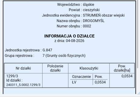 Drogomyśl Dwie wyjątkowe nieruchomości 0,5 ha oraz 0,73 ha