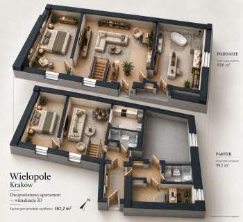 182 m potencjału Wielopole Centrum Krakowa osobne KW