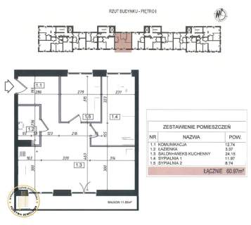 3 pokojowe mieszkania 60,97m2 Felin Urbanowicza