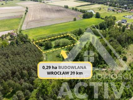 2988 m z zadrzewieniem, blisko Jelcz i Oława