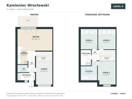 Dom 109,39 m z garażem Działka 581,5 m Kamieniec Wrocławski