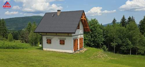 Widok na Beskid, Gorce i Babią Górę Las 2 domy