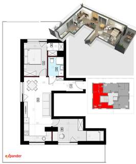 Penthouse z tarasem 61,60 m Ostatnie piętro Blisko Malty