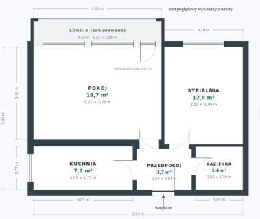 Umeblowane 2 pokoje, 48,2 m2, al. Pokoju, 819000 PLN