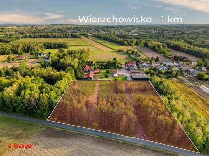 12 działek 1km od szkoły w Wierzchowisku