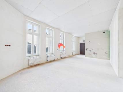 50,5m2 w stanie deweloperskim, ogrzewanie miejskie