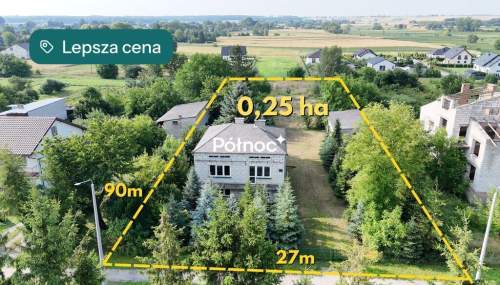 Dom z dwoma mieszkaniami. Duża działka 0,25 ha