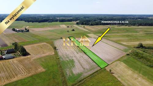 Działka rolna 0.43 ha Dobrzanów gm. Skórzec